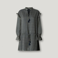 Pepe Jeans Vestido Alex Azul Beige Deep Sea Blue Mujer