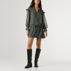 Pepe Jeans Vestido Alex Azul Beige Deep Sea Blue Mujer