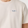 Pepe Jeans Camiseta Contrast Beige Ivory White Hombre