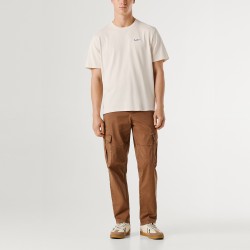 Pepe Jeans Camiseta Contrast Beige Ivory White Hombre