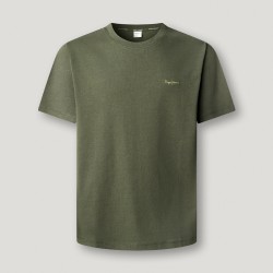 Pepe Jeans Camiseta Contrast Verde Oliva Olive Green Hombre