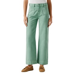 Pepe Jeans Pantalón Vaquero Jean Straight Verde Bleach Green Mujer