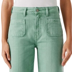 Pepe Jeans Pantalón Vaquero Jean Straight Verde Bleach Green Mujer