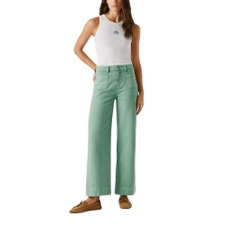 Pepe Jeans Pantalón Vaquero Jean Straight Verde Bleach Green Mujer