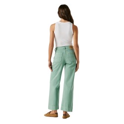 Pepe Jeans Pantalón Vaquero Jean Straight Verde Bleach Green Mujer