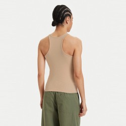 Tommy Hilfiger Camiseta Slium Racer Beige White Clay Mujer