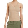 Tommy Hilfiger Camiseta Slium Racer Beige White Clay Mujer