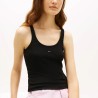 Tommy Hilfiger Camiseta Slium Racer Negro Black Mujer