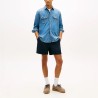 Tommy Hilfiger Pantalón Corto Linen Blend Pull On Azul Oscuro Dark Night Navy Hombre