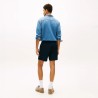 Tommy Hilfiger Pantalón Corto Linen Blend Pull On Azul Oscuro Dark Night Navy Hombre