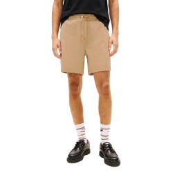 Tommy Hilfiger Pantalón Corto Linen Blend Pull On Beige Gentle Gold Hombre