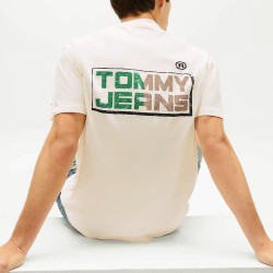 Tommy Hilfiger Camiseta Gym Block Crema Ancient White Hombre