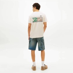 Tommy Hilfiger Camiseta Gym Block Crema Ancient White Hombre