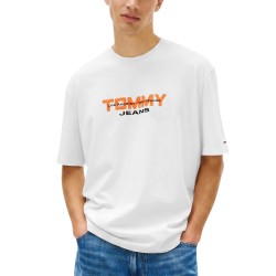 Tommy Hilfiger Camiseta 90s TJ Block Blanco Ecru Hombre