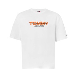 Tommy Hilfiger Camiseta 90s TJ Block Blanco Ecru Hombre
