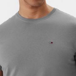 Tommy Hilfiger Camiseta Slim Hersey Tee Gris Gravel Grey Hombre