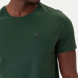 Tommy Hilfiger Camiseta Slim Hersey Tee Verde Shadow Pine Hombre