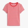 Tommy Hilfiger Camiseta Slim Esesential A Rayas Rojo Blanco Mujer
