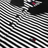 Tommy Hilfiger Polo Manga Corta Essential A Rayas Blanco Negro Black Ecru Stripe Mujer