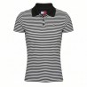 Tommy Hilfiger Polo Manga Corta Essential A Rayas Blanco Negro Black Ecru Stripe Mujer
