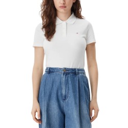 Tommy Hilfiger Polo Manga Corta Essential Blanco Ecru Mujer