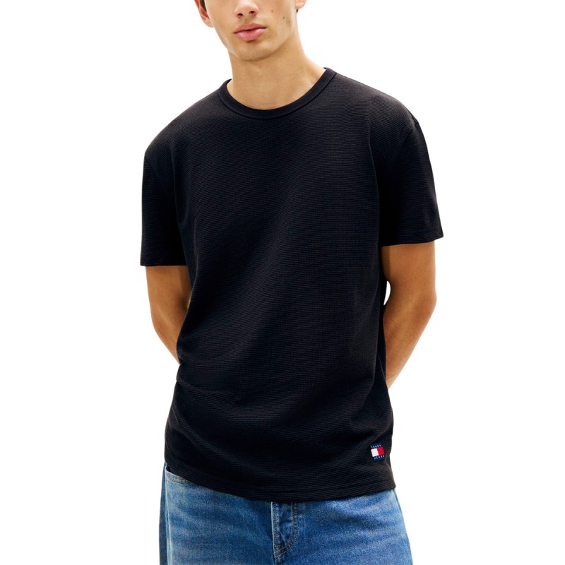 Tommy Hilfiger Camiseta Reg Waffle Azul Oscuro Dark Night Navy Hombre