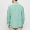 Tommy Hilfiger Camisa De Lino Linen Blend Shirt Verde Bahama Green Hombre
