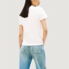Tommy Hilfiger Camiseta Reg Essential Logo Blanco Ecru Mujer