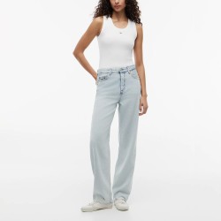 Tommy Hilfiger Camiseta Denim Essentials Blanco Ecru Mujer