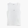 Tommy Hilfiger Camiseta Denim Essentials Blanco Ecru Mujer