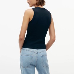 Tommy Hilfiger Camiseta Denim Essentials Azul Oscuro Dark Night Navy Mujer