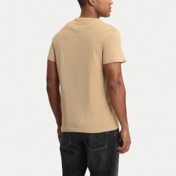 Tommy Hilfiger Camiseta Slim Sign Chest Beige Gentle Gold Hombre