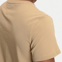 Tommy Hilfiger Camiseta Slim Sign Chest Beige Gentle Gold Hombre