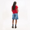 Tommy Hilfiger Camiseta Reg Essential Logo Rojo Red Alert Mujer