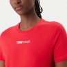 Tommy Hilfiger Camiseta Reg Essential Logo Rojo Red Alert Mujer