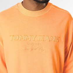 Tommy Hilfiger Jersey New Classics Crew Naranja Coral Faded Sun Kiss Hombre