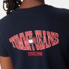 Tommy Hilfiger Camiseta Wavy Flag SS Tee Azul Oscuro Dark Night Navy Mujer
