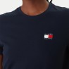 Tommy Hilfiger Camiseta Wavy Flag SS Tee Azul Oscuro Dark Night Navy Mujer