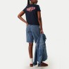 Tommy Hilfiger Camiseta Wavy Flag SS Tee Azul Oscuro Dark Night Navy Mujer