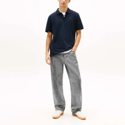 Tommy Hilfiger Polo Reg Waffle Azul Oscuro Dark Night Navy Hombre