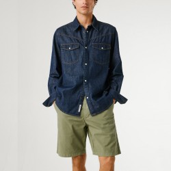 Pepe Jeans Pantalón Corto Chino Regular Verde Washed Army Green Hombre