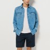 Pepe Jeans Pantalón Corto Relaxed Lino Azul Marino Dulwich Blue Hombre