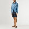 Pepe Jeans Pantalón Corto Relaxed Lino Azul Marino Dulwich Blue Hombre