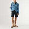 Pepe Jeans Pantalón Corto Relaxed Lino Azul Marino Dulwich Blue Hombre