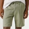 Pepe Jeans Pantalón Corto Relaxed Lino Verde Claro Palm Green Hombre