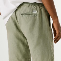 Pepe Jeans Pantalón Corto Relaxed Lino Verde Claro Palm Green Hombre