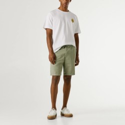 Pepe Jeans Pantalón Corto Relaxed Lino Verde Claro Palm Green Hombre