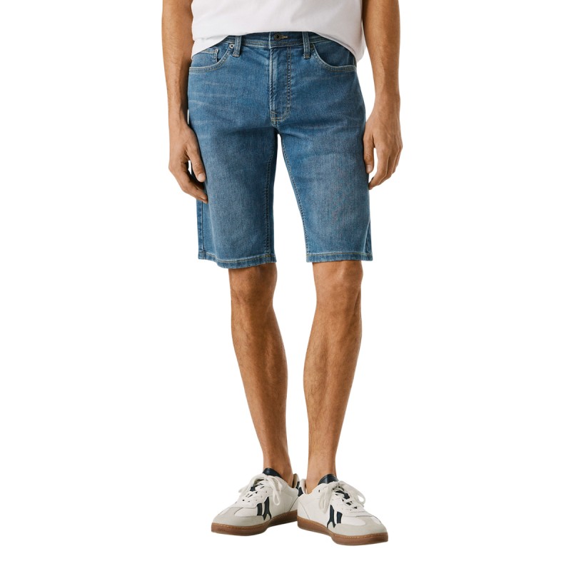 Pepe Jeans Pantalón Corto Slim Gymdigo Track Azul Oscuro Denim Hombre