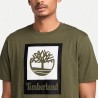Timberland Camiseta Stack Logo Verde Green Hombre