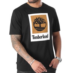 Timberland Camiseta Stack Logo Negro Black Hombre